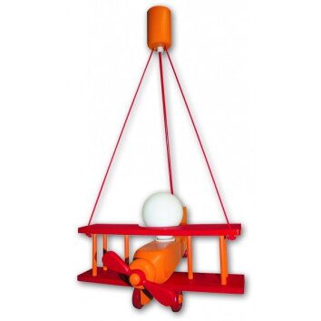 Suspension Waldi Flugzeug Orange, 1 lumière