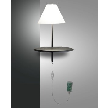 Applique murale Fabas Luce Goodnight LED Anthracite, 1 lumière