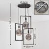 Suspension Janskloster Acier brossé, 3 lumières