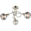 Plafonnier Globo ROMAN LED Nickel mat, 3 lumières