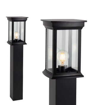 Borne lumineuse KS Verlichting Carlton Noir, 1 lumière