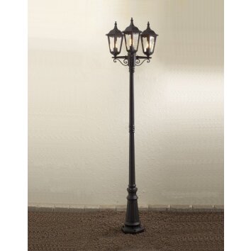 Lampadaire Konstsmide Firenze Noir, 3 lumières