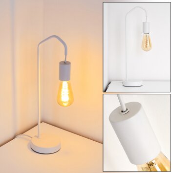 Lampe de table Cuyama Blanc, 1 lumière