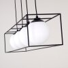 Suspension Legano Noir, Blanc, 4 lumières