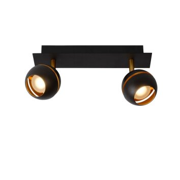 Spot Lucide BINARI LED Noir, 2 lumières