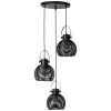 Suspension Brilliant Sambo Noir, 3 lumières