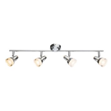 Spot de plafond Globo Alaska LED Chrome, 4 lumières