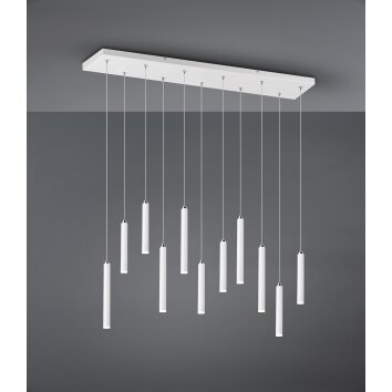 Suspension Trio Tubular LED Blanc, 11 lumières