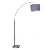 Lampadaire arqué Brilliant Clarie Gris, 1 lumière