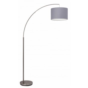 Lampadaire arqué Brilliant Clarie Gris, 1 lumière