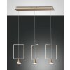 Suspension Fabas Luce Sirio LED Or, 3 lumières