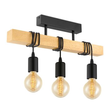 TOWNSHEND Suspension Luminaires Eglo Brun, Noir, 3 lumières