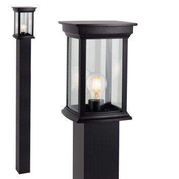 Borne lumineuse KS Verlichting Carlton Noir, 1 lumière