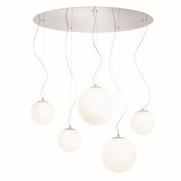 Suspension Ideal Lux MAPA Chrome, 5 lumières