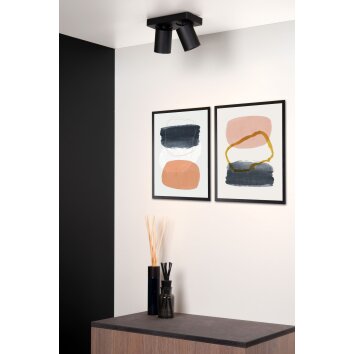 Spot de plafond Lucide LENNERT LED Noir, 2 lumières