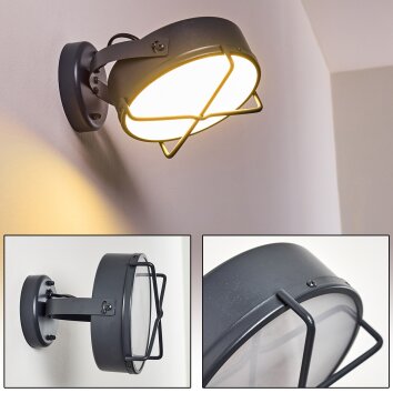 Applique murale d'extérieur Gotter LED Anthracite, 1 lumière