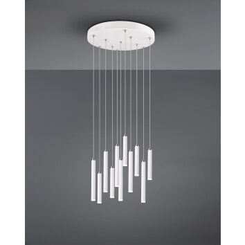 Suspension Trio Tubular LED Blanc, 11 lumières