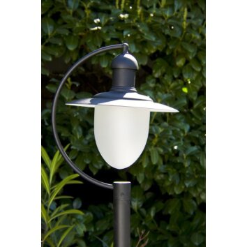 Lampadaire extérieur Lucide ARUBA Noir, Blanc, 1 lumière