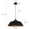 Suspension Steinhauer Mexlite Noir, 1 lumière