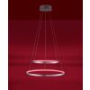 Suspension Leuchten Direkt Ls-CIRCLE LED Acier inoxydable, 1 lumière, Télécommandes, Changeur de couleurs