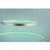 Suspension Leuchten Direkt Ls-CIRCLE LED Acier inoxydable, 1 lumière, Télécommandes, Changeur de couleurs