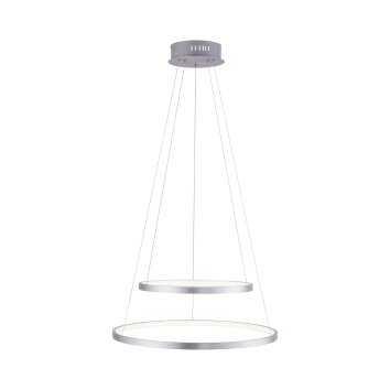 Suspension Leuchten Direkt Ls-CIRCLE LED Acier inoxydable, 1 lumière, Télécommandes, Changeur de couleurs