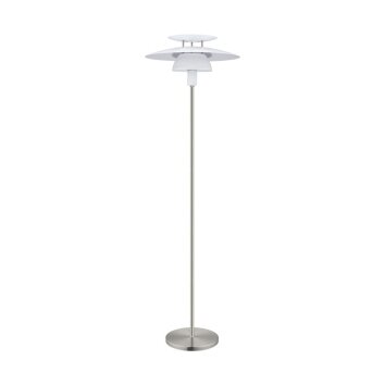 Lampadaire EGLO BRENDA Nickel mat, Blanc, 1 lumière