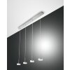 Suspension Fabas Luce Dunk LED Aluminium, 4 lumières