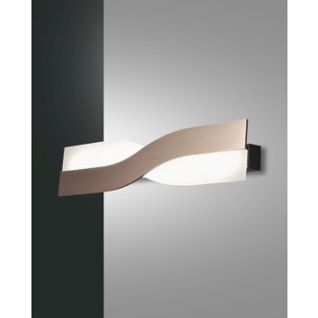 Applique murale Fabas Luce Riace LED Bronze, 1 lumière