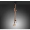 Suspension Leuchten Direkt ROPE Brun, Noir, 2 lumières