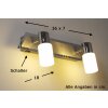 Applique murale Trio LED Aluminium, Chrome, Acier inoxydable, 2 lumières