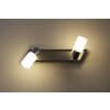 Applique murale Trio LED Aluminium, Chrome, Acier inoxydable, 2 lumières