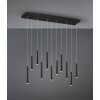 Suspension Trio Tubular LED Noir, 11 lumières