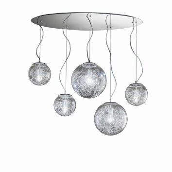 Suspension Ideal Lux MAPA MAX Chrome, 5 lumières