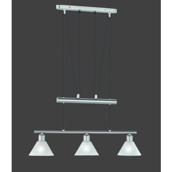 Suspension Trio 3751 Acier inoxydable, Nickel mat, 3 lumières