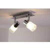 Spot de plafond LED Brilliant Leuchten Chrome, Blanc, 2 lumières