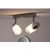 Spot de plafond LED Brilliant Leuchten Chrome, Blanc, 2 lumières