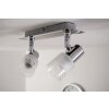 Spot de plafond LED Brilliant Leuchten Chrome, Blanc, 2 lumières