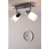 Spot de plafond LED Brilliant Leuchten Chrome, Blanc, 2 lumières