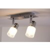 Spot de plafond LED Brilliant Leuchten Chrome, Blanc, 2 lumières