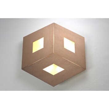 Plafonnier Bopp-Leuchten BOX COMFORT LED Or, Rose, 3 lumières