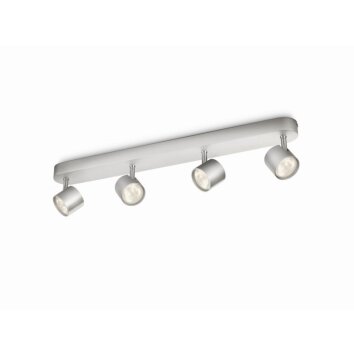 Spot Philips STAR LED Aluminium, 4 lumières