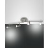 Plafonnier Fabas Luce Niko LED Nickel mat, 4 lumières