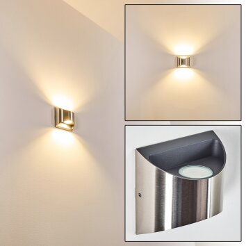 Applique murale d'extérieur Vano LED Nickel mat, 2 lumières