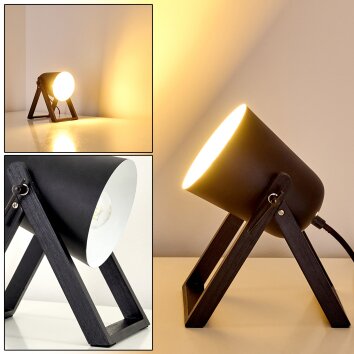 Lampe à poser Novilly Noir, 1 lumière