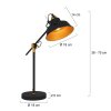 Lampe à poser Steinhauer Mexlite Noir, 1 lumière