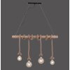 Suspension Leuchten Direkt ROPE Brun, Bois clair, Noir, 4 lumières