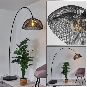 Lampadaire Pralo Noir, 1 lumière