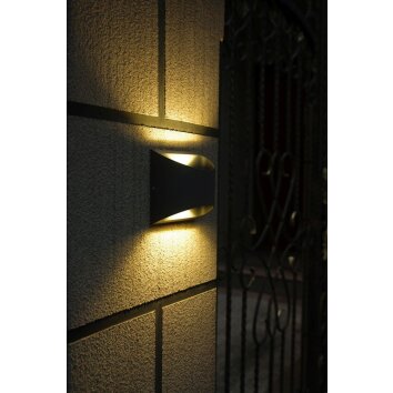 Applique murale Lutec BONN LED Anthracite, 2 lumières