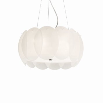 Suspension Ideal Lux OVALINO Blanc, 5 lumières